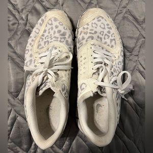 White Leopard Print Nikes